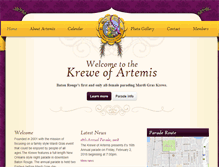 Tablet Screenshot of kreweofartemis.net
